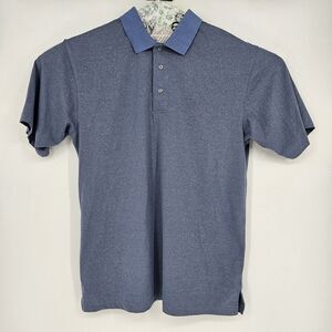 Big Dogs Polo Shirt Mens Large Blue Short‎ Sleeve Cotton Polyester Spandex Blend